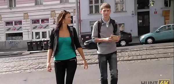  HUNT4K. Adventurous girl is happy to have sex for money in Prague
